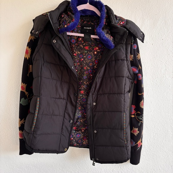 Desigual Pia Puffer Vest Size 40 - Picture 14 of 16